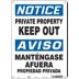Notice/Aviso: Private Property Keep Out/Prohibido El Paso Propiedad Privada Signs