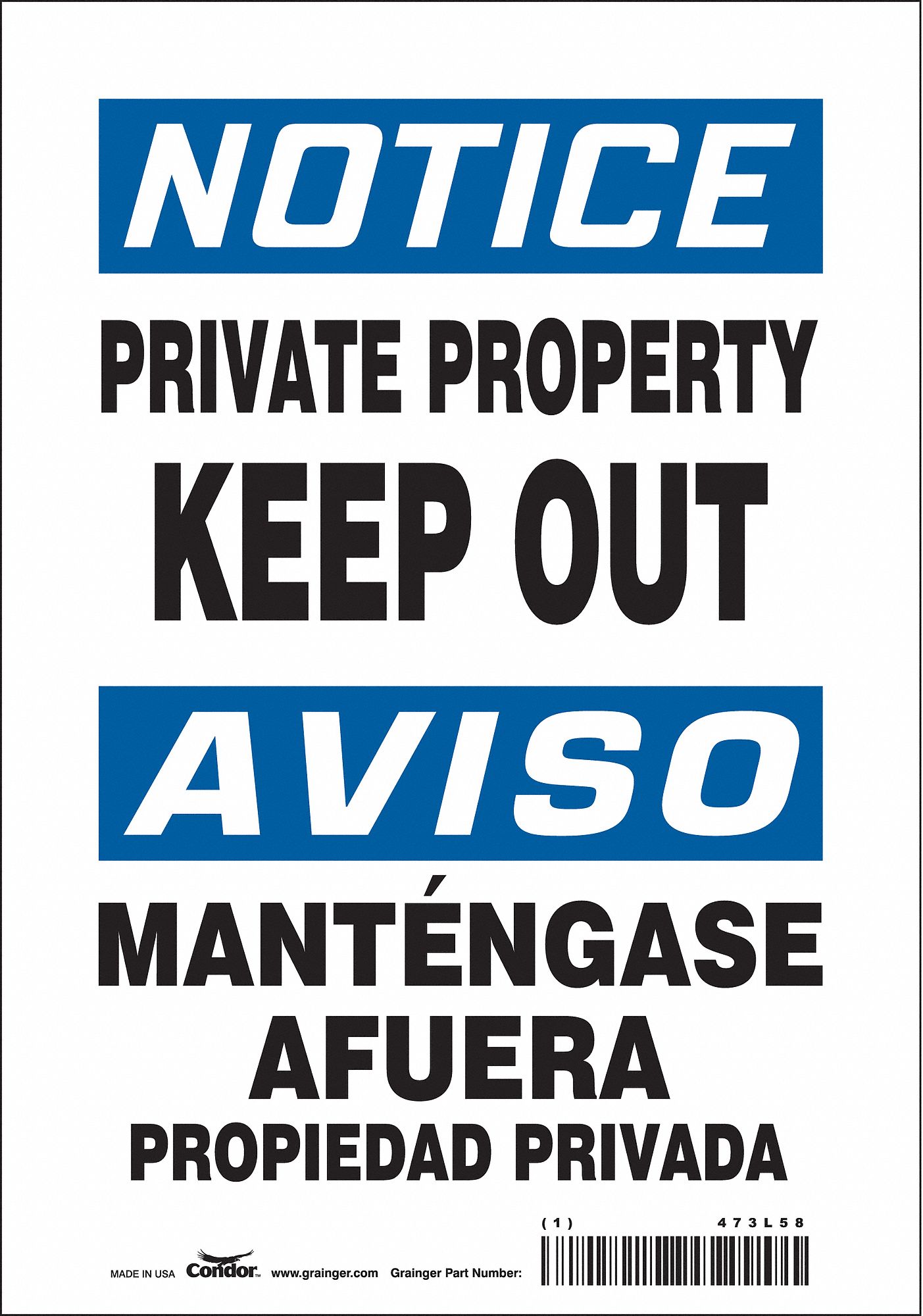 Safety Sign: Vinyl, Adhesive Sign Mounting, 10 in x 7 in Nominal Sign Size, Not Retroreflective
