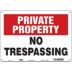 Private Property: No Trespassing Signs
