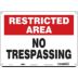 Restricted Area: No Trespassing Signs
