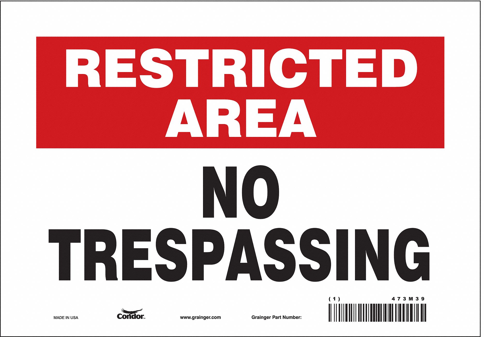 Safety Sign: Vinyl, Adhesive Sign Mounting, 7 in x 10 in Nominal Sign Size, Not Retroreflective