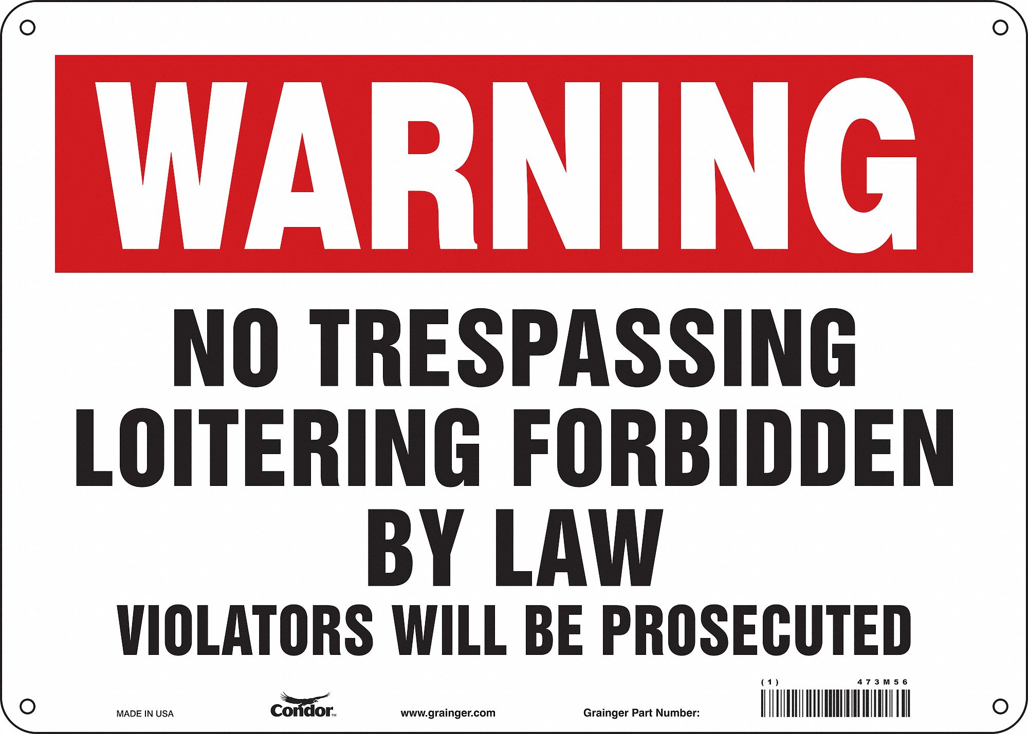 Safety Sign: Polyethylene, Mounting Holes Sign Mounting, 10 in x 14 in Nominal Sign Size, Warning