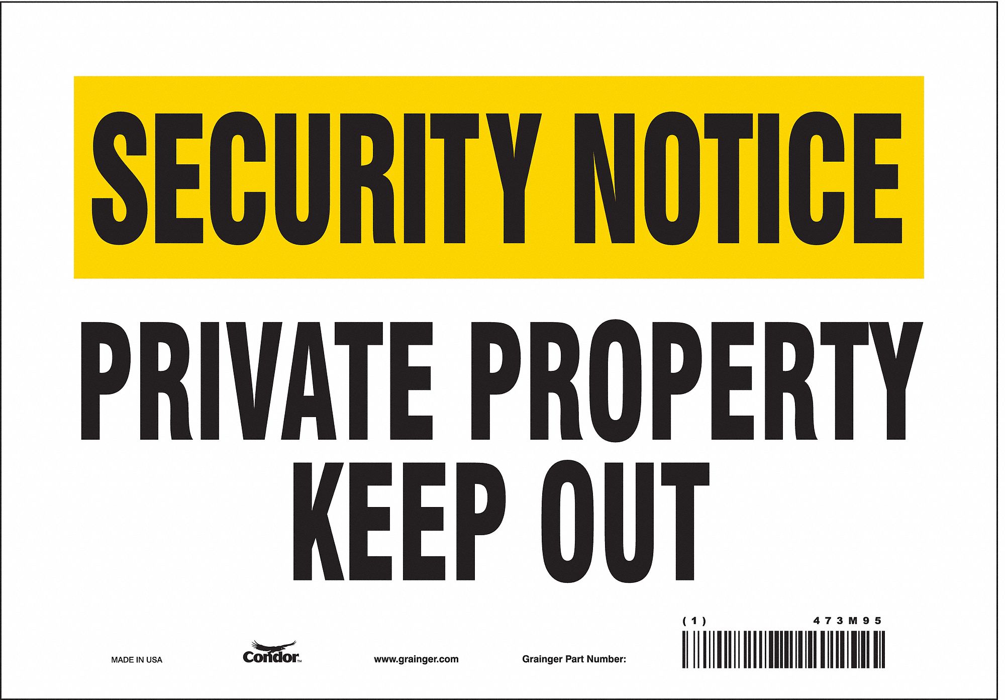 Safety Sign: Vinyl, Adhesive Sign Mounting, 7 in x 10 in Nominal Sign Size, Not Retroreflective