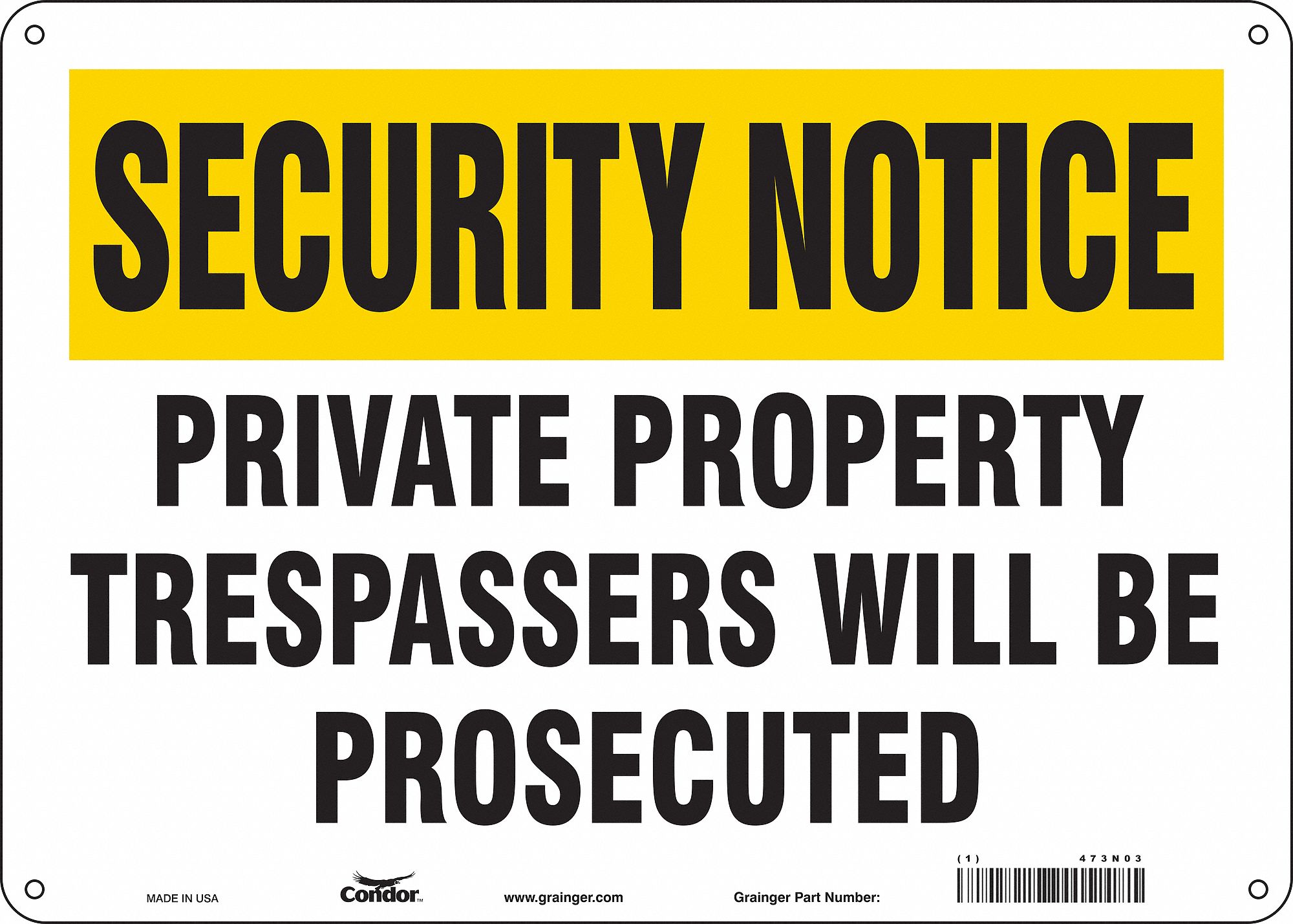 Safety Sign: Polyethylene, Mounting Holes Sign Mounting, 10 in x 14 in Nominal Sign Size