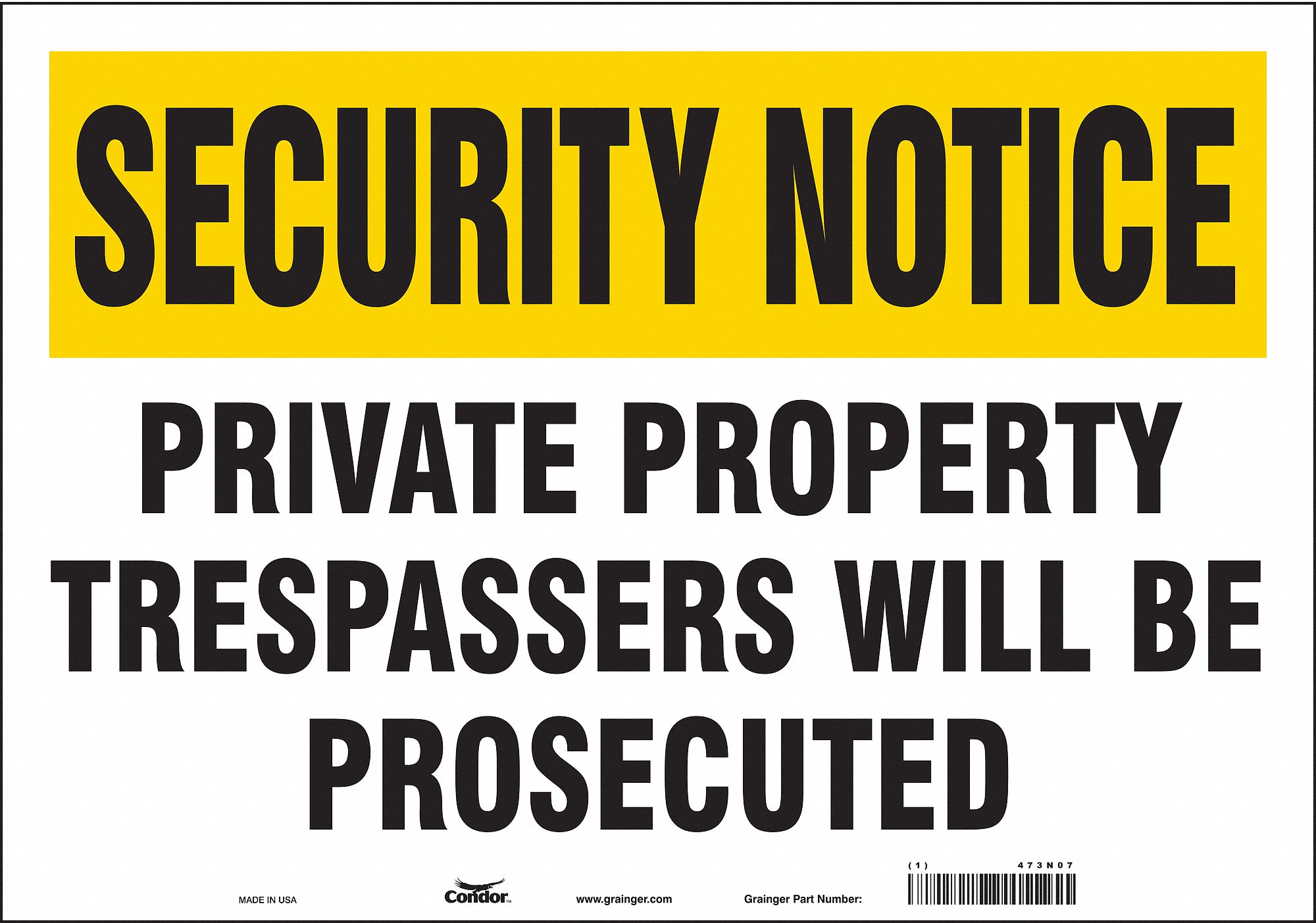 Safety Sign: Vinyl, Adhesive Sign Mounting, 14 in x 20 in Nominal Sign Size, Not Retroreflective