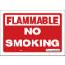 Flammable: No Smoking Signs