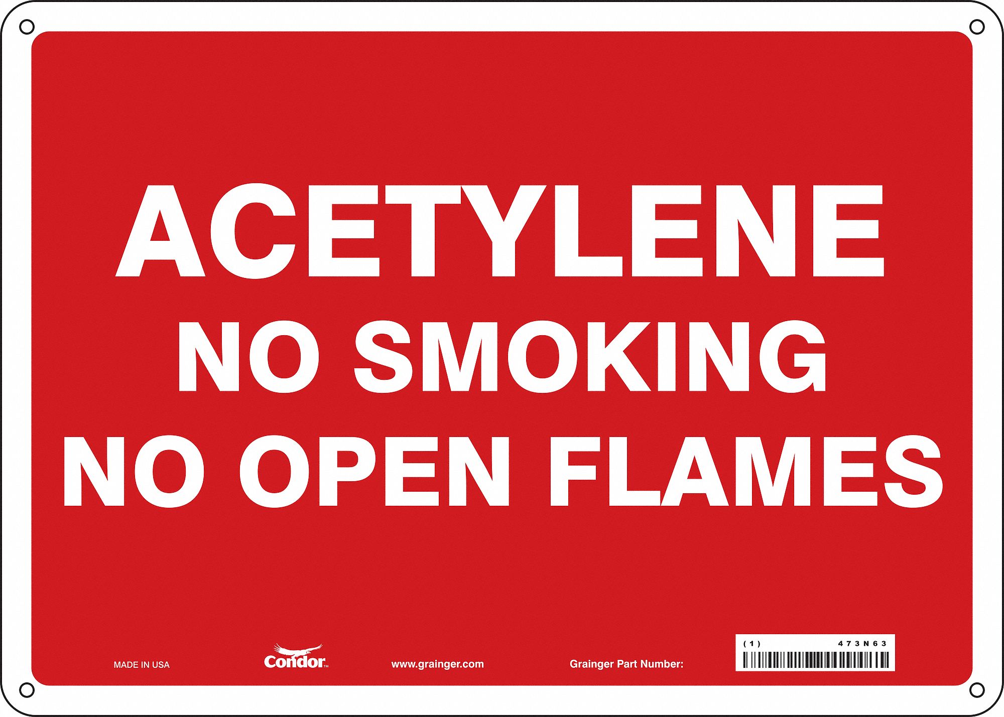 Safety Sign: Polyethylene, Mounting Holes Sign Mounting, 10 in x 14 in Nominal Sign Size, No Header