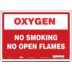 Oxygen No Smoking No Open Flames Signs