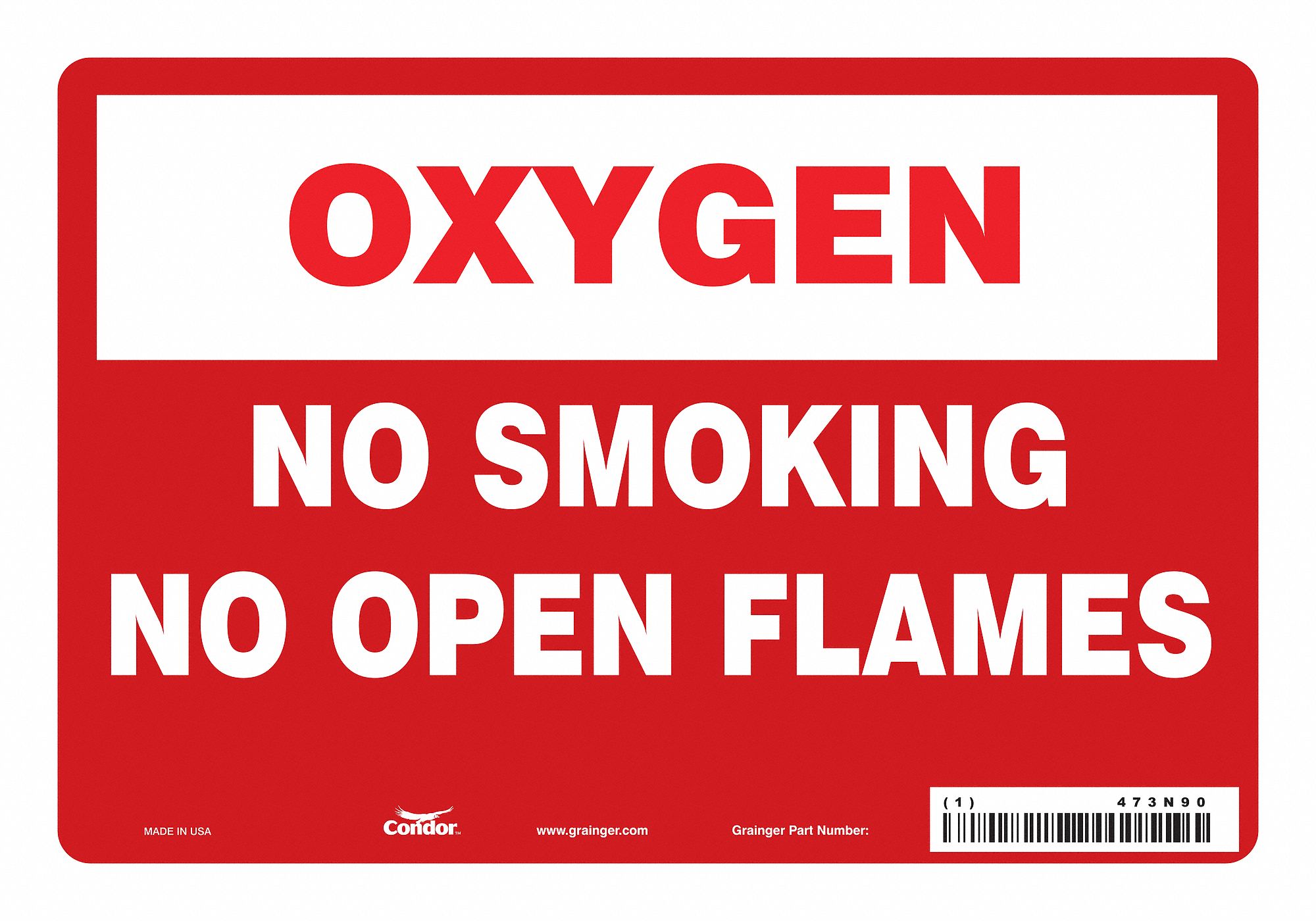 Safety Sign: Vinyl, Adhesive Sign Mounting, 7 in x 10 in Nominal Sign Size, Not Retroreflective