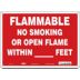 No Smoking Or Open Flame Within __ Feet Signs