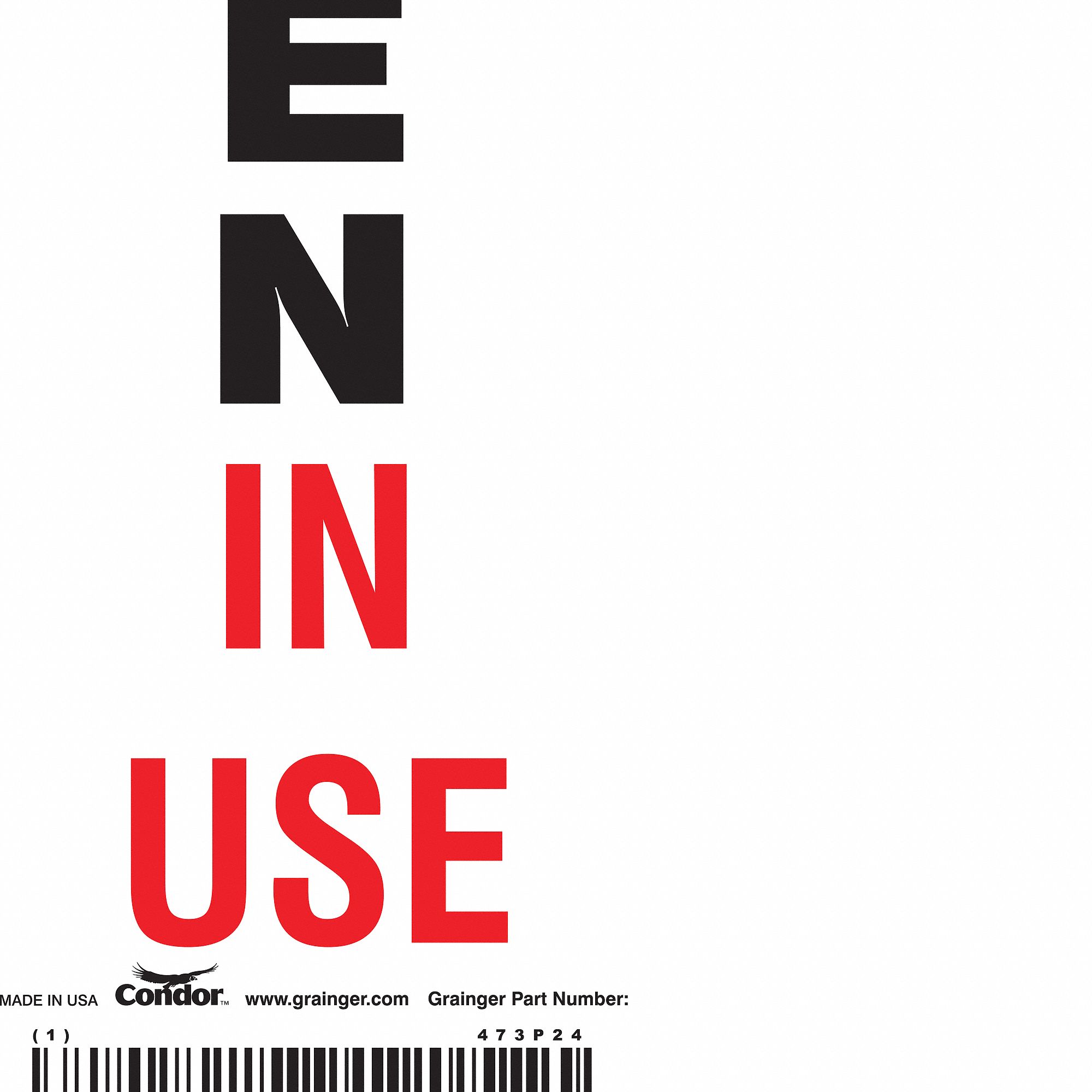 Safety Sign, 10in x 3.5in, Polyethylene