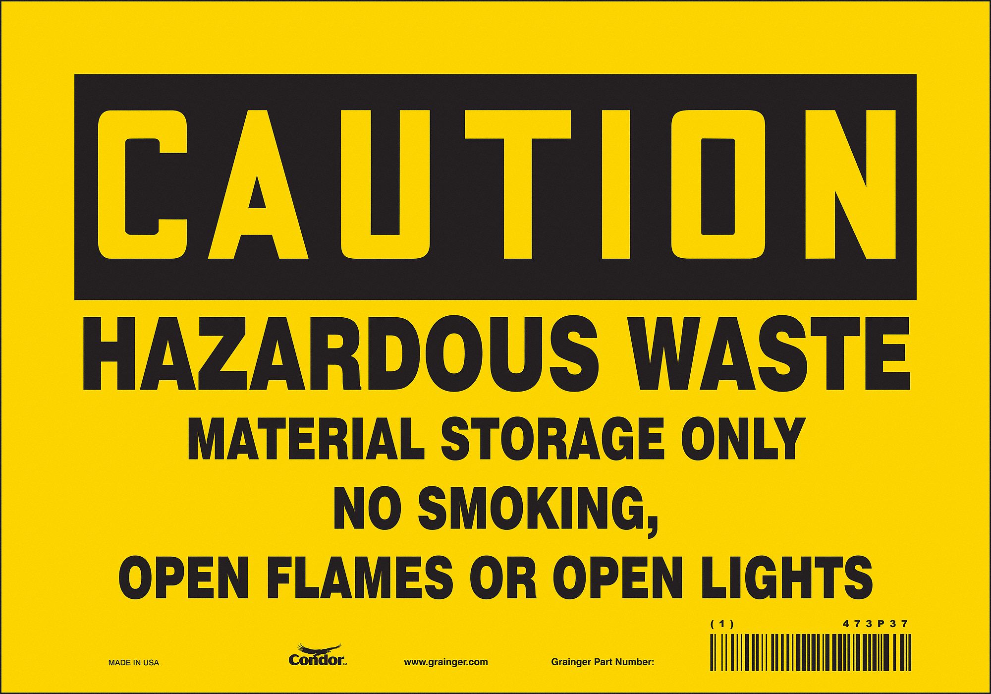 Safety Sign: Vinyl, Adhesive Sign Mounting, 7 in x 10 in Nominal Sign Size, Not Retroreflective
