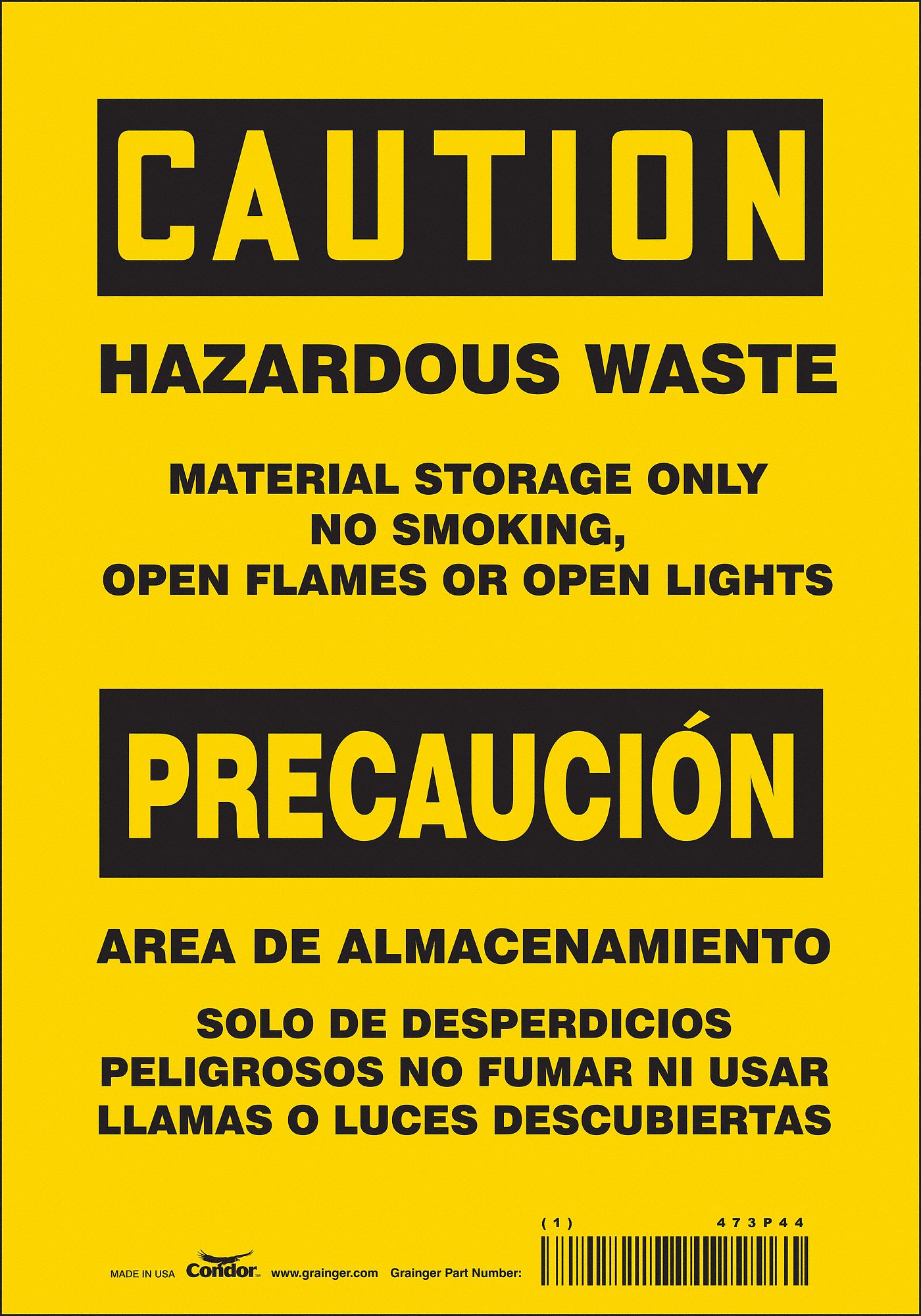 Safety Sign: Vinyl, Adhesive Sign Mounting, 10 in x 7 in Nominal Sign Size, Not Retroreflective