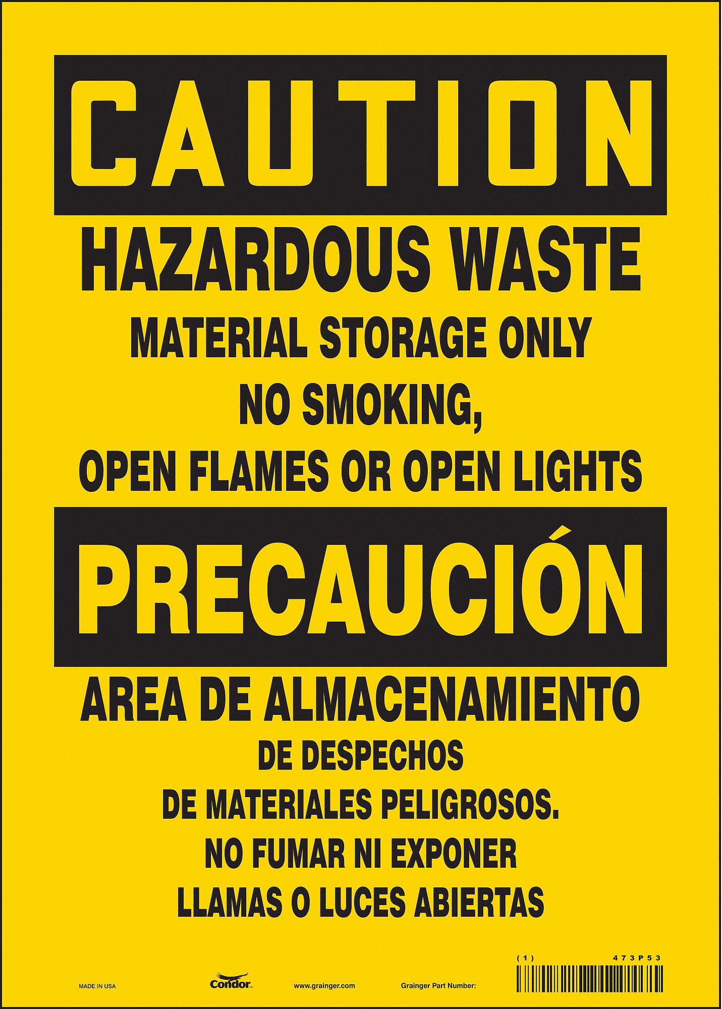 Safety Sign: Vinyl, Adhesive Sign Mounting, 14 in x 10 in Nominal Sign Size, Not Retroreflective