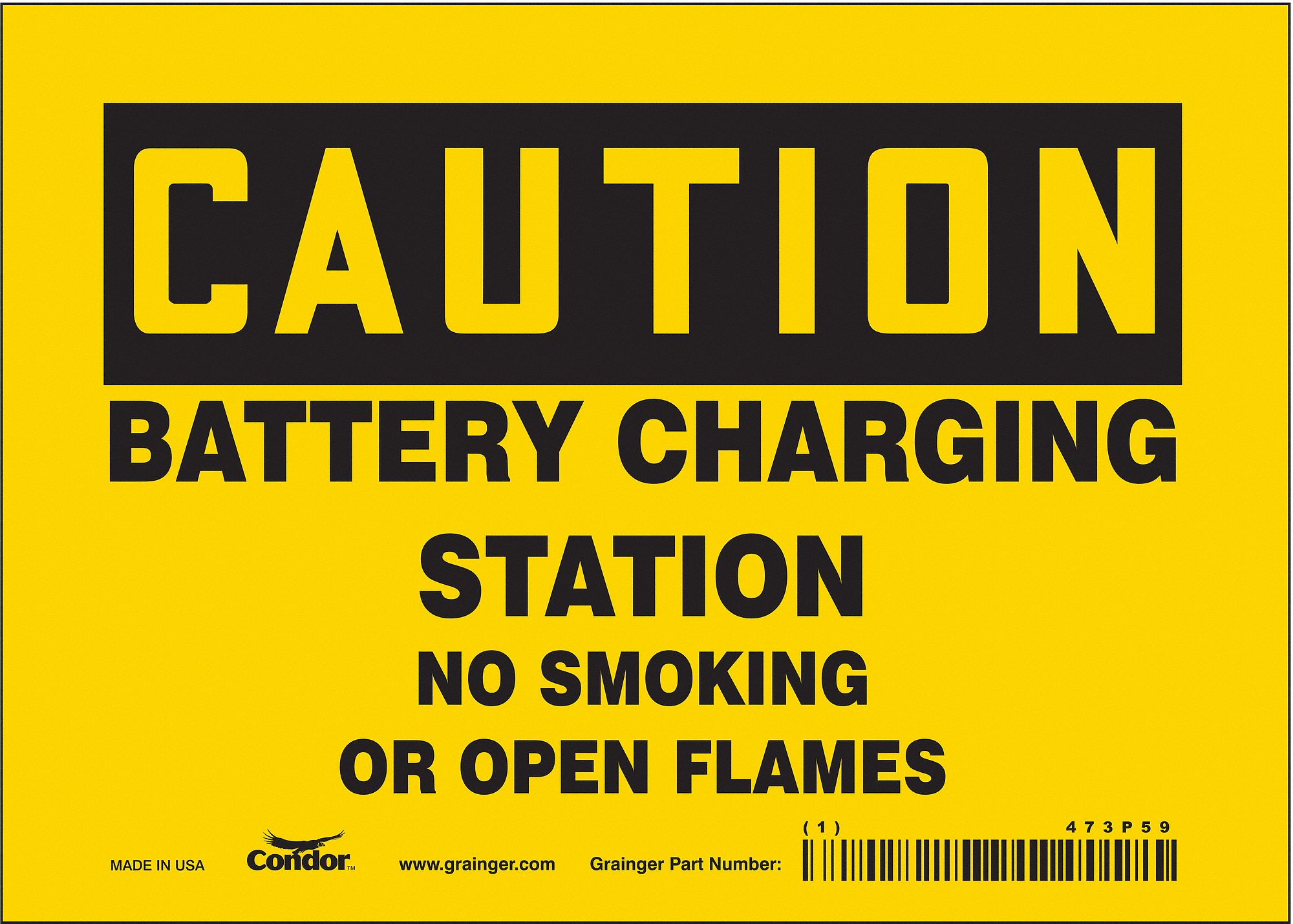 Safety Sign: Vinyl, Adhesive Sign Mounting, 5 in x 7 in Nominal Sign Size, Not Retroreflective