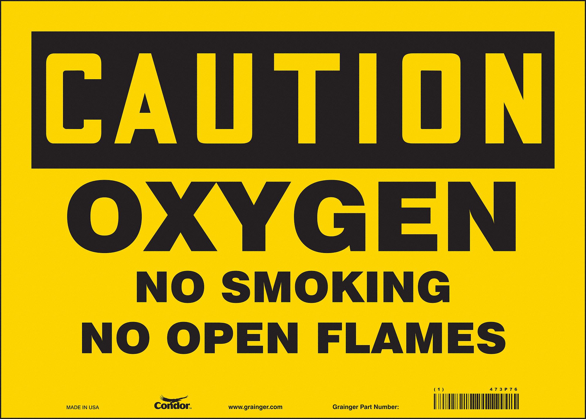 Safety Sign: Vinyl, Adhesive Sign Mounting, 10 in x 14 in Nominal Sign Size, Not Retroreflective