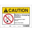 Caution: Battery Charging Station. No Smoking Or Open Flames. Injury May Result. Signs