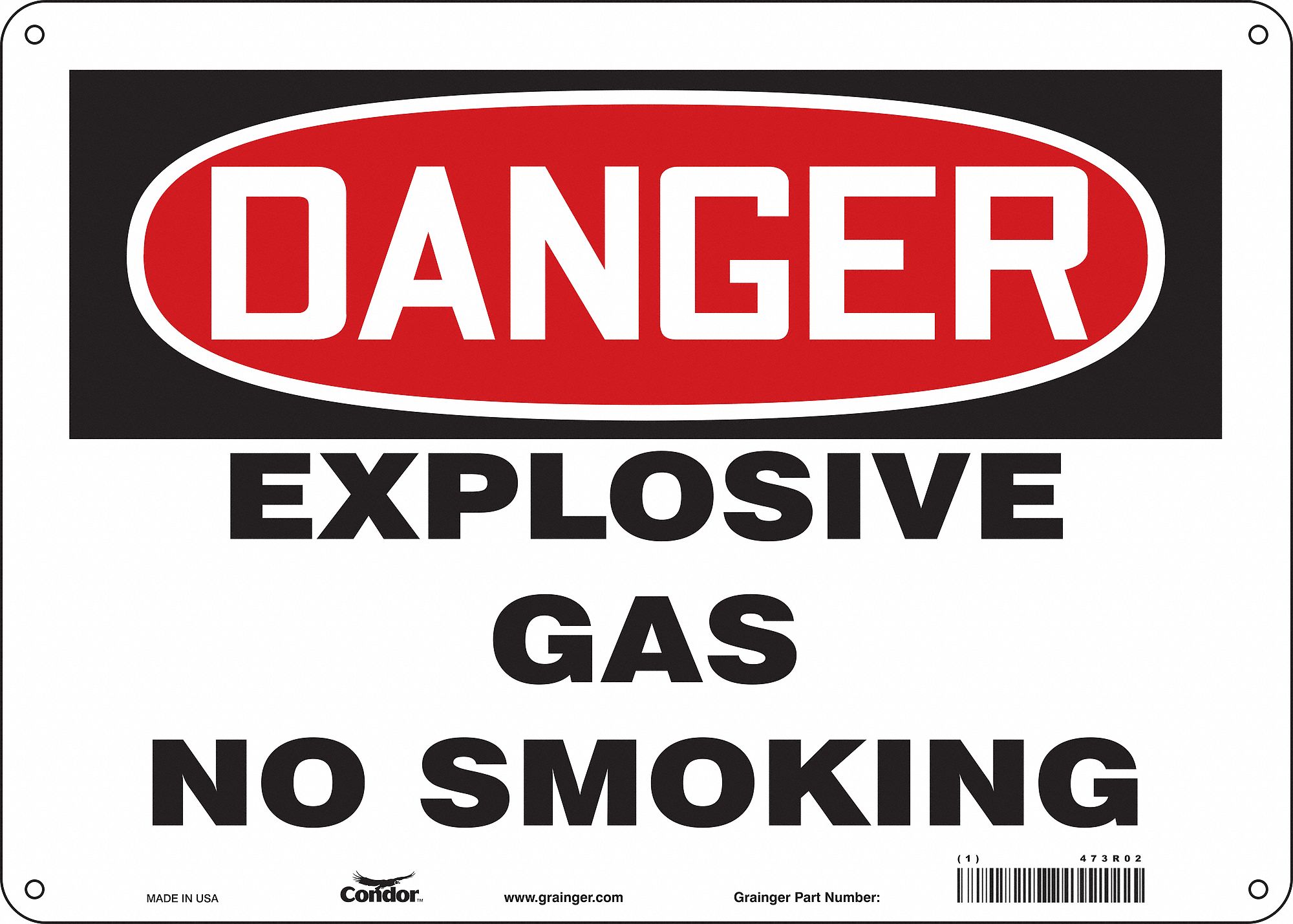 Safety Sign: Aluminum, Mounting Holes Sign Mounting, 10 in x 14 in Nominal Sign Size, 0.032 in Thick