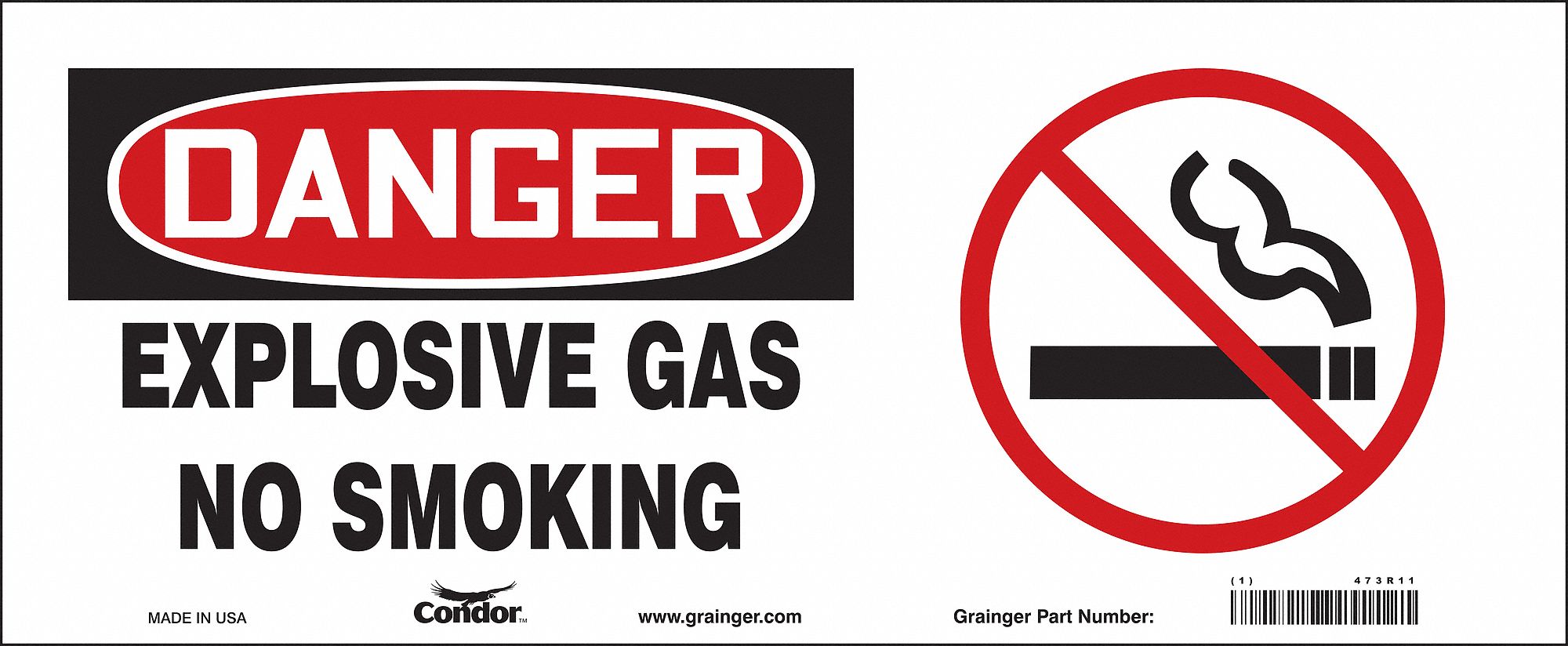 Safety Sign, 7 in x 17 in, Vinyl