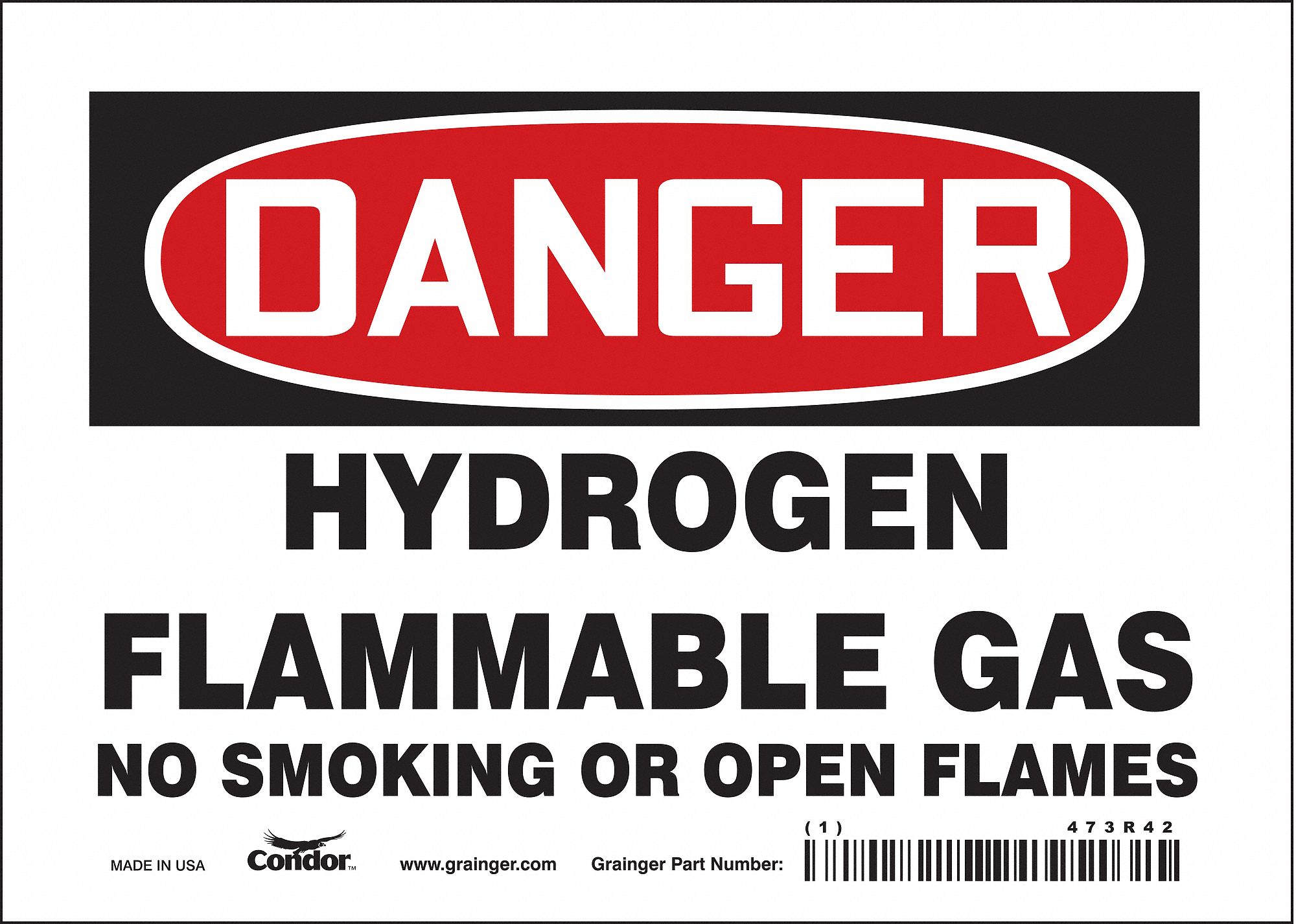 Safety Sign: Vinyl, Adhesive Sign Mounting, 5 in x 7 in Nominal Sign Size, Not Retroreflective