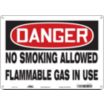 Danger: No Smoking Allowed Flammable Gas In Use Signs