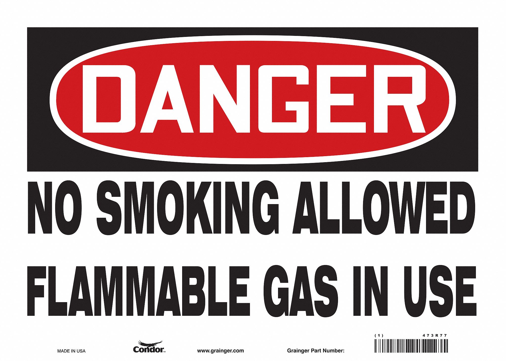 Safety Sign: Vinyl, Adhesive Sign Mounting, 10 in x 14 in Nominal Sign Size, Not Retroreflective