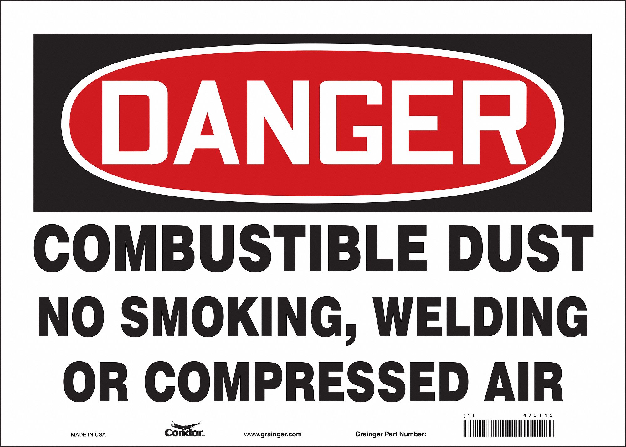Safety Sign: Vinyl, Adhesive Sign Mounting, 10 in x 14 in Nominal Sign Size, Not Retroreflective