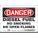 SAFETY SIGN, VINYL, ADHESIVE MOUNT, 5X7IN NOMINAL SIGN SIZE, NOT RETROREFLECTIVE, DIESEL FUEL NO SMOKING NO OPEN FLAMES