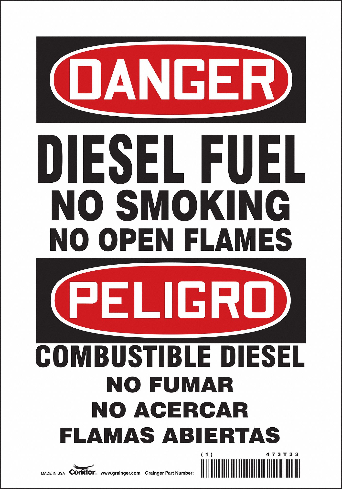 Safety Sign: Vinyl, Adhesive Sign Mounting, 10 in x 7 in Nominal Sign Size, Not Retroreflective