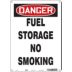 Danger: Fuel Storage No Smoking Signs