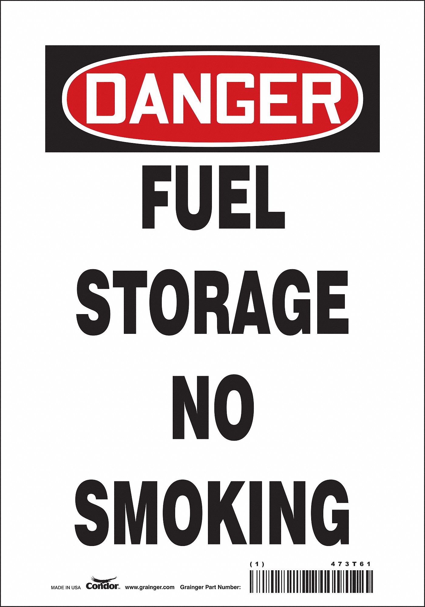Safety Sign: Vinyl, Adhesive Sign Mounting, 10 in x 7 in Nominal Sign Size, Not Retroreflective