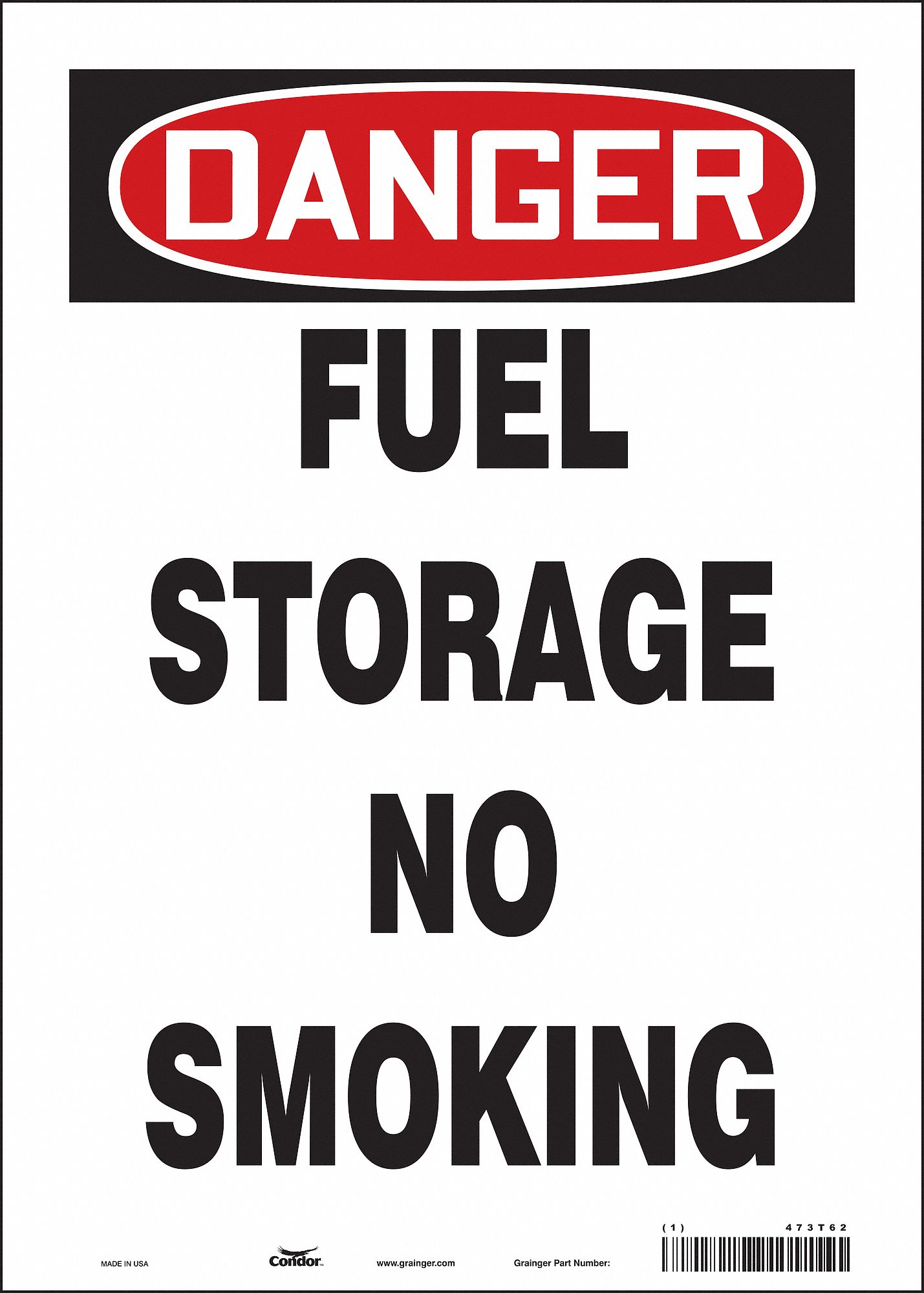 Safety Sign: Vinyl, Adhesive Sign Mounting, 14 in x 10 in Nominal Sign Size, Not Retroreflective