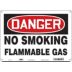 Danger: No Smoking Flammable Gas Signs