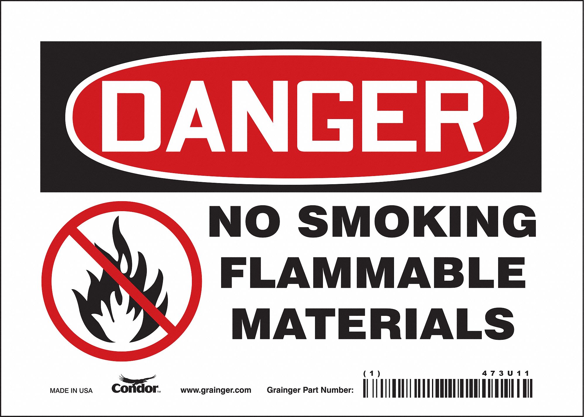 PANNEAU SECURITE,5PO X 7PO,VINYLE