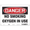 Danger: No Smoking Oxygen In Use Signs