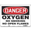 Danger: Oxygen No Smoking No Open Flames Signs