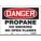 SAFETY SIGN, VINYL, ADHESIVE MOUNT, 10 X 14 IN NOMINAL SIGN SIZE, NOT RETROREFLECTIVE, PROPANE NO SMOKING NO OPEN FLAMES