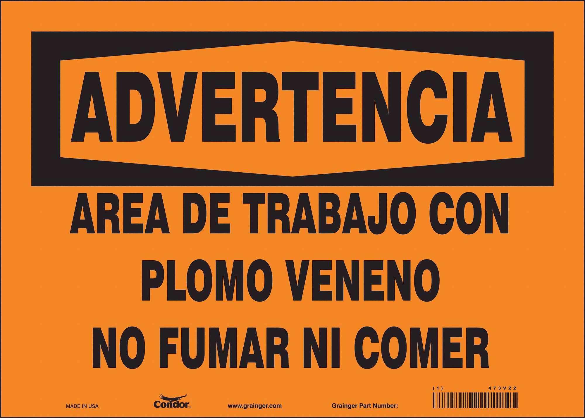 Safety Sign, 10 in x 14 in, Vinyl