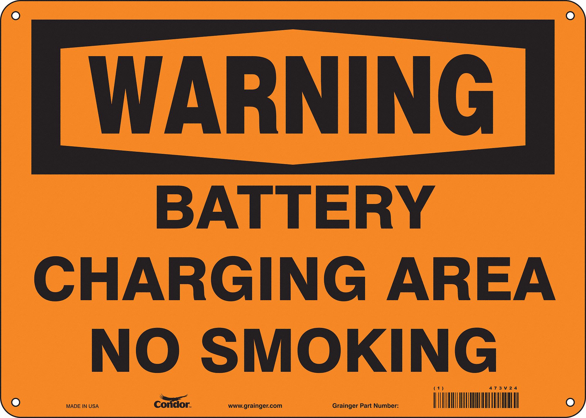 Safety Sign: Aluminum, Mounting Holes Sign Mounting, 10 in x 14 in Nominal Sign Size, 0.032 in Thick