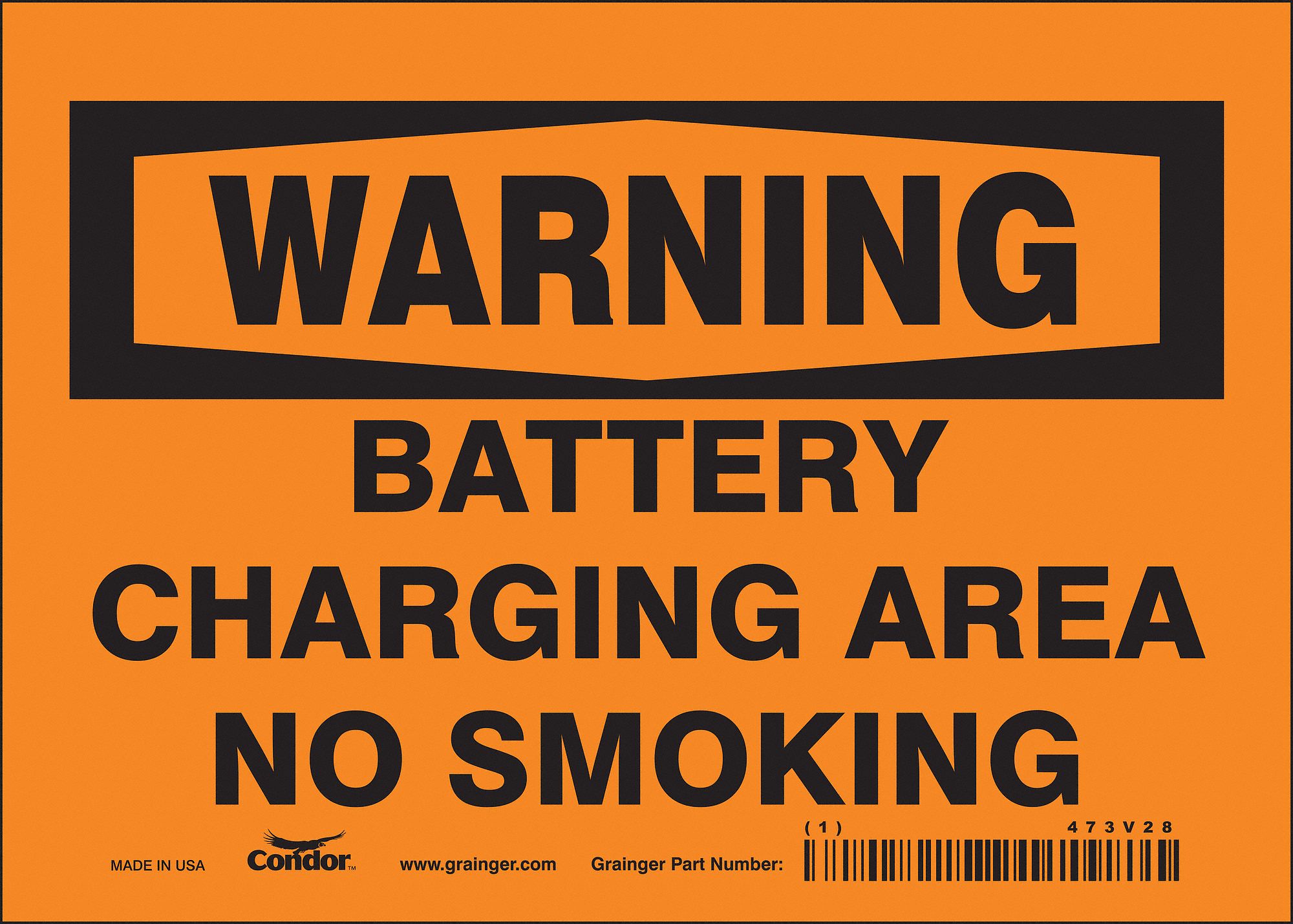 Safety Sign: Vinyl, Adhesive Sign Mounting, 5 in x 7 in Nominal Sign Size, Not Retroreflective