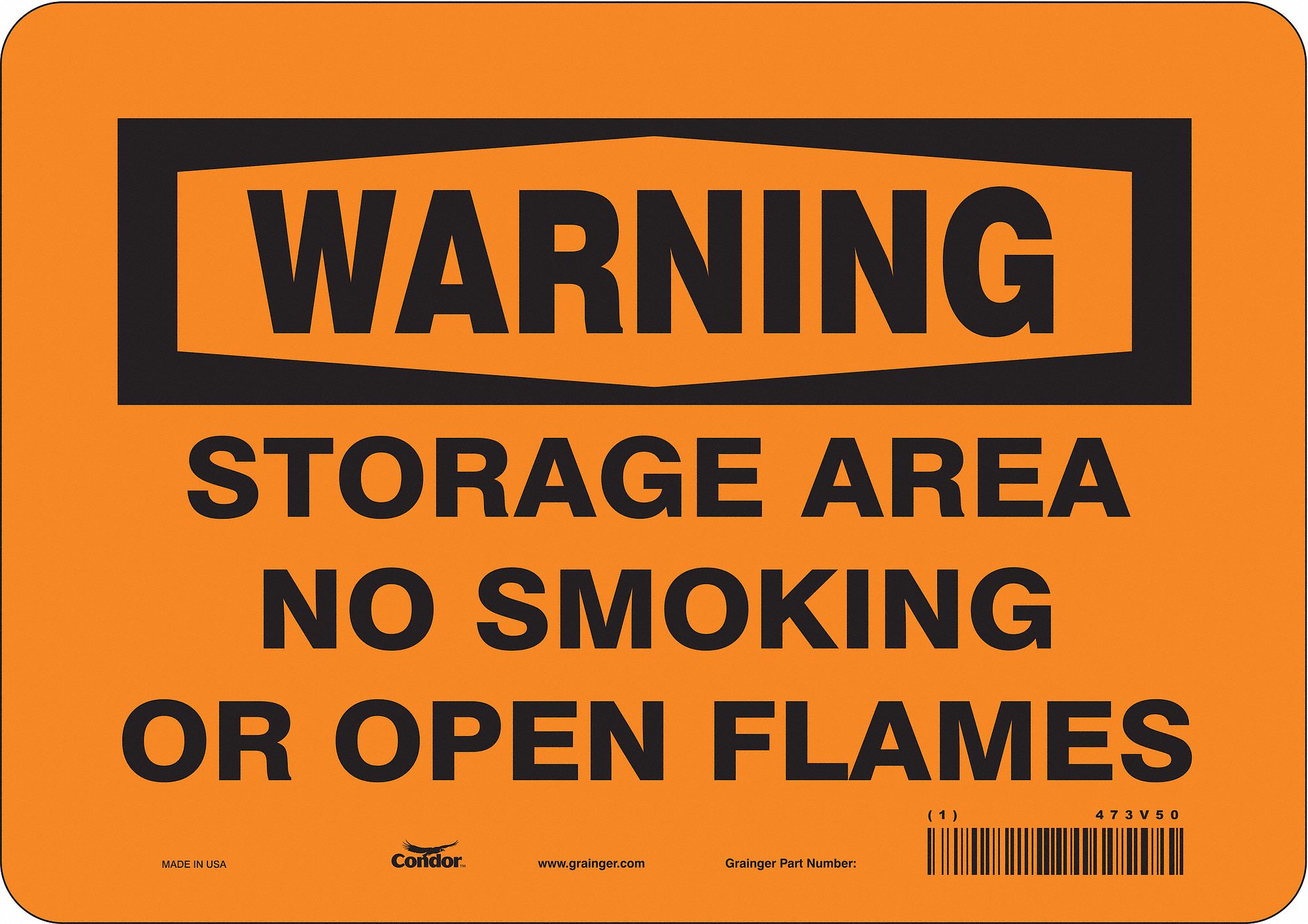 Safety Sign: Vinyl, Adhesive Sign Mounting, 7 in x 10 in Nominal Sign Size, Not Retroreflective