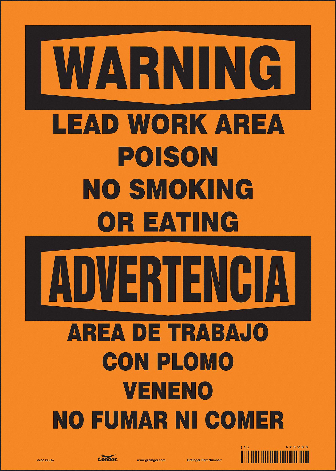 Safety Sign: Vinyl, Adhesive Sign Mounting, 14 in x 10 in Nominal Sign Size, Not Retroreflective