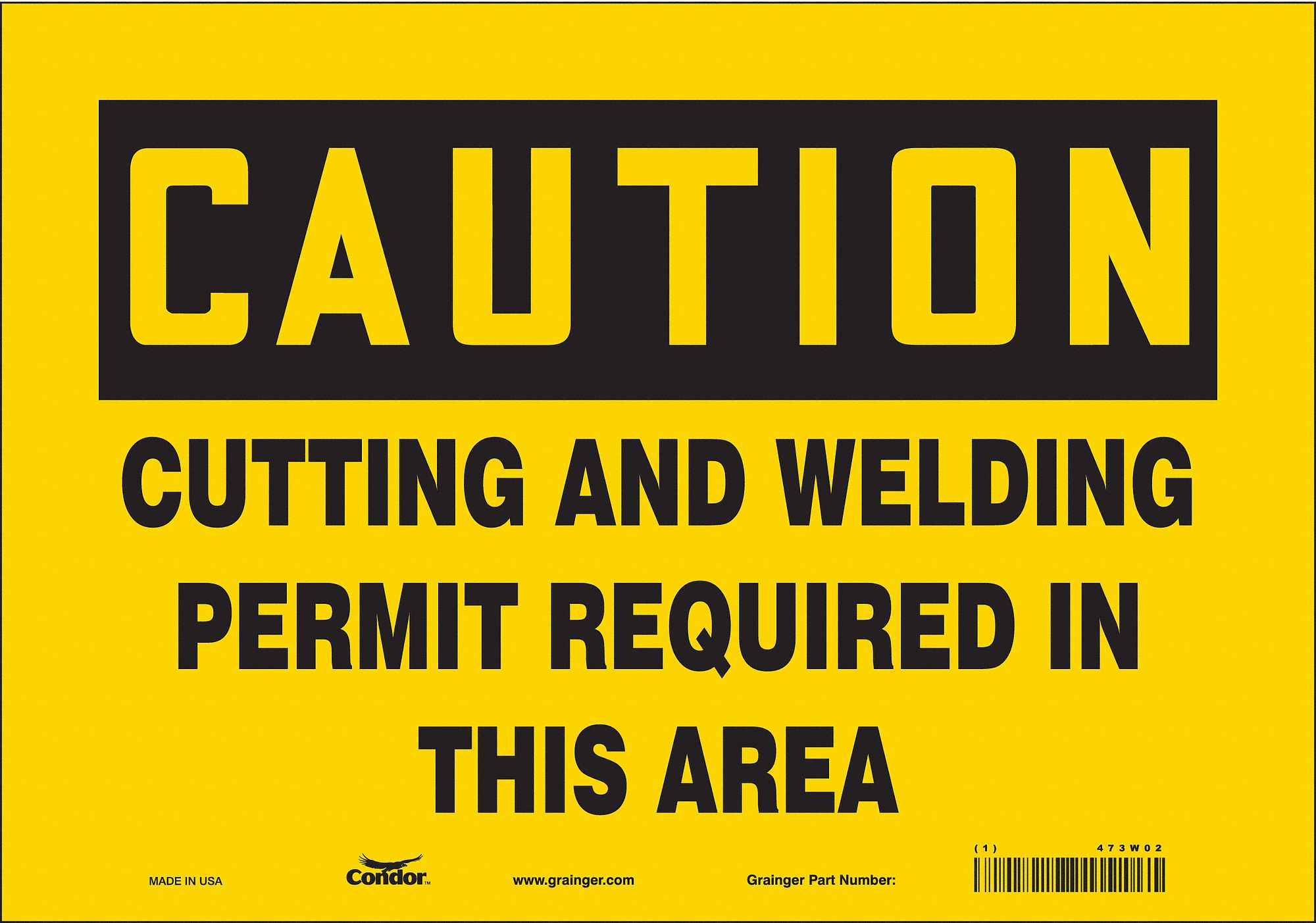 Safety Sign: Vinyl, Adhesive Sign Mounting, 7 in x 10 in Nominal Sign Size, Not Retroreflective