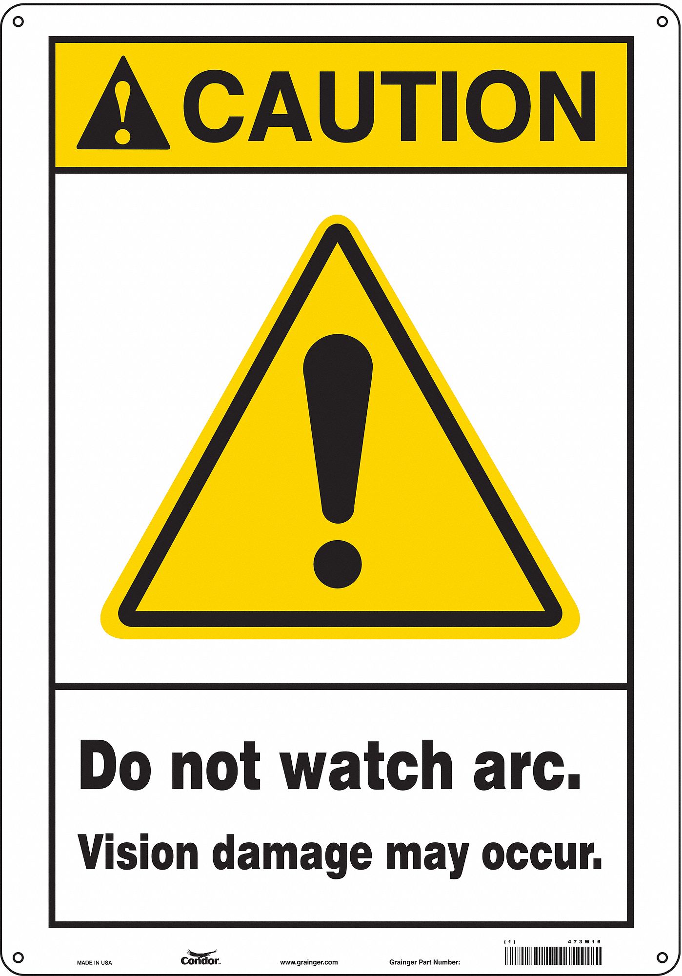 Safety Sign, 20 in x 14 in, Aluminum
