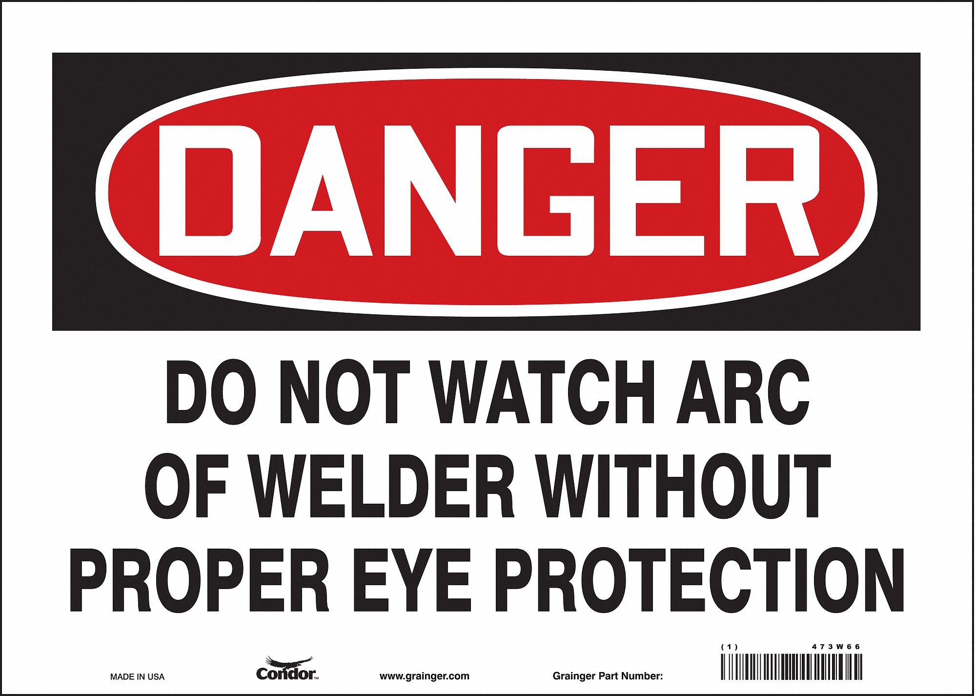 Safety Sign: Vinyl, Adhesive Sign Mounting, 10 in x 14 in Nominal Sign Size, Not Retroreflective