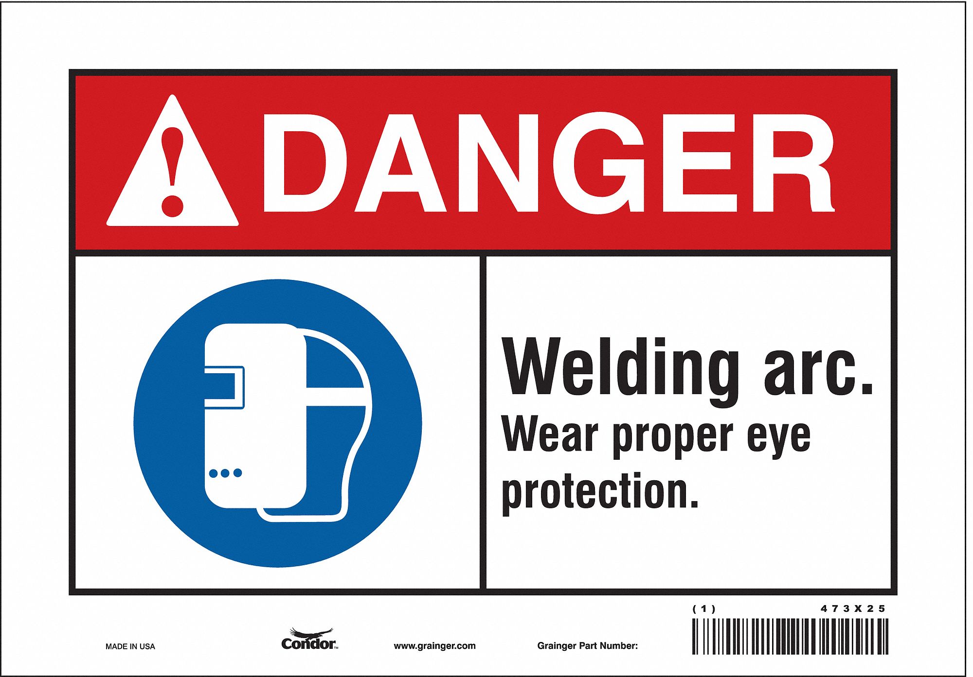Safety Sign: Vinyl, Adhesive Sign Mounting, 7 in x 10 in Nominal Sign Size, Not Retroreflective