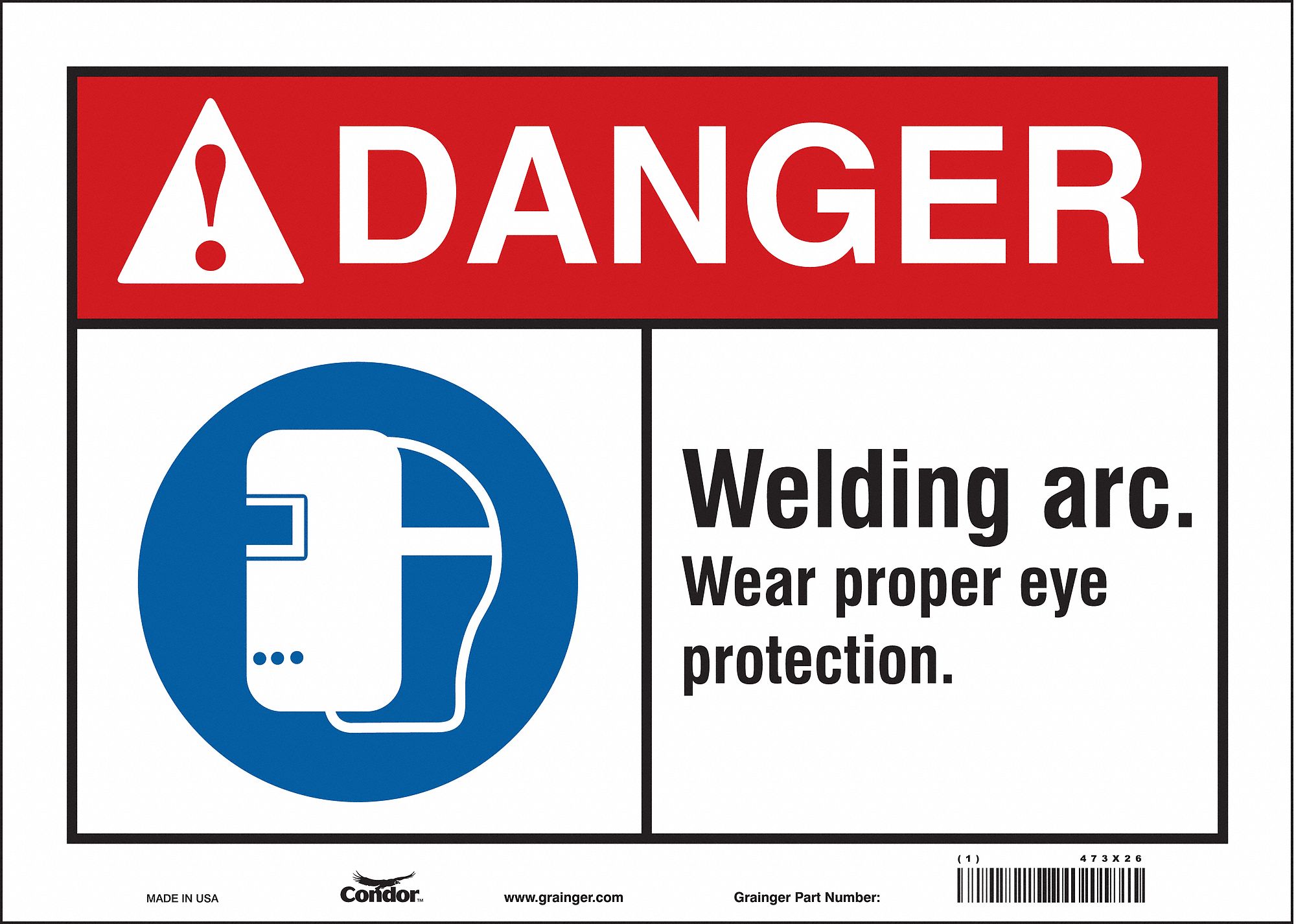 Safety Sign: Vinyl, Adhesive Sign Mounting, 10 in x 14 in Nominal Sign Size, Not Retroreflective