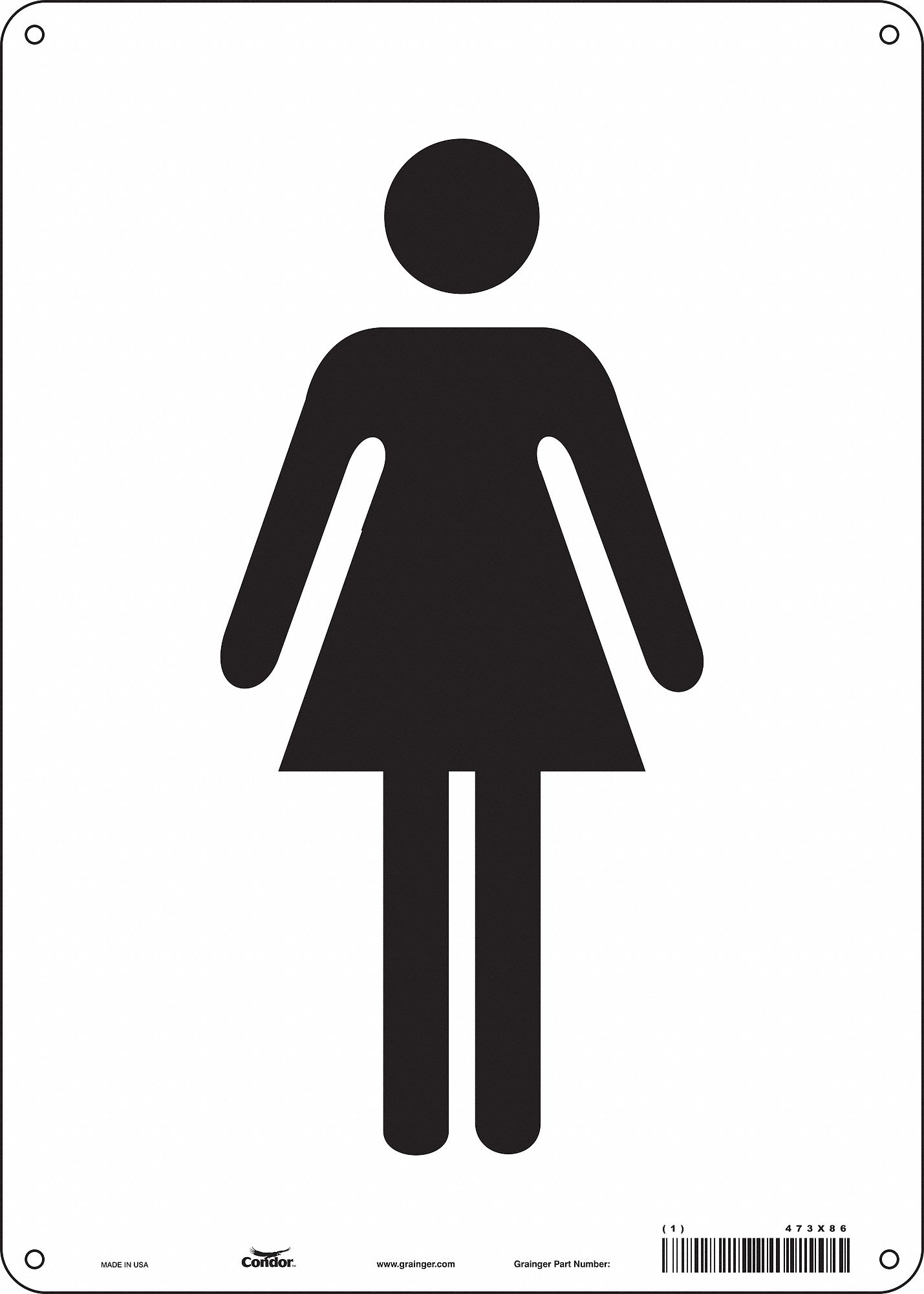 Safety Sign: Vinyl, Adhesive Sign Mounting, 14 in x 10 in Nominal Sign Size, Not Retroreflective