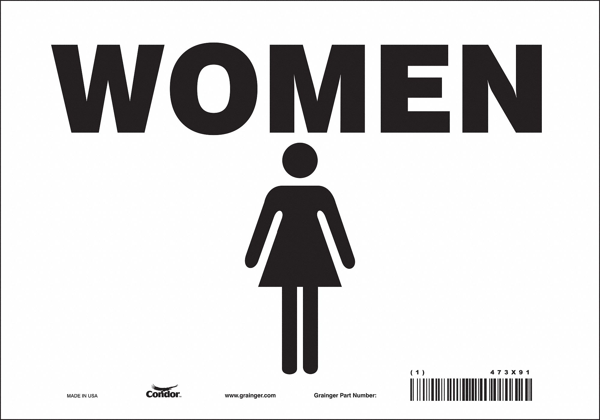 Safety Sign: Vinyl, Adhesive Sign Mounting, 10 in x 7 in Nominal Sign Size, Not Retroreflective