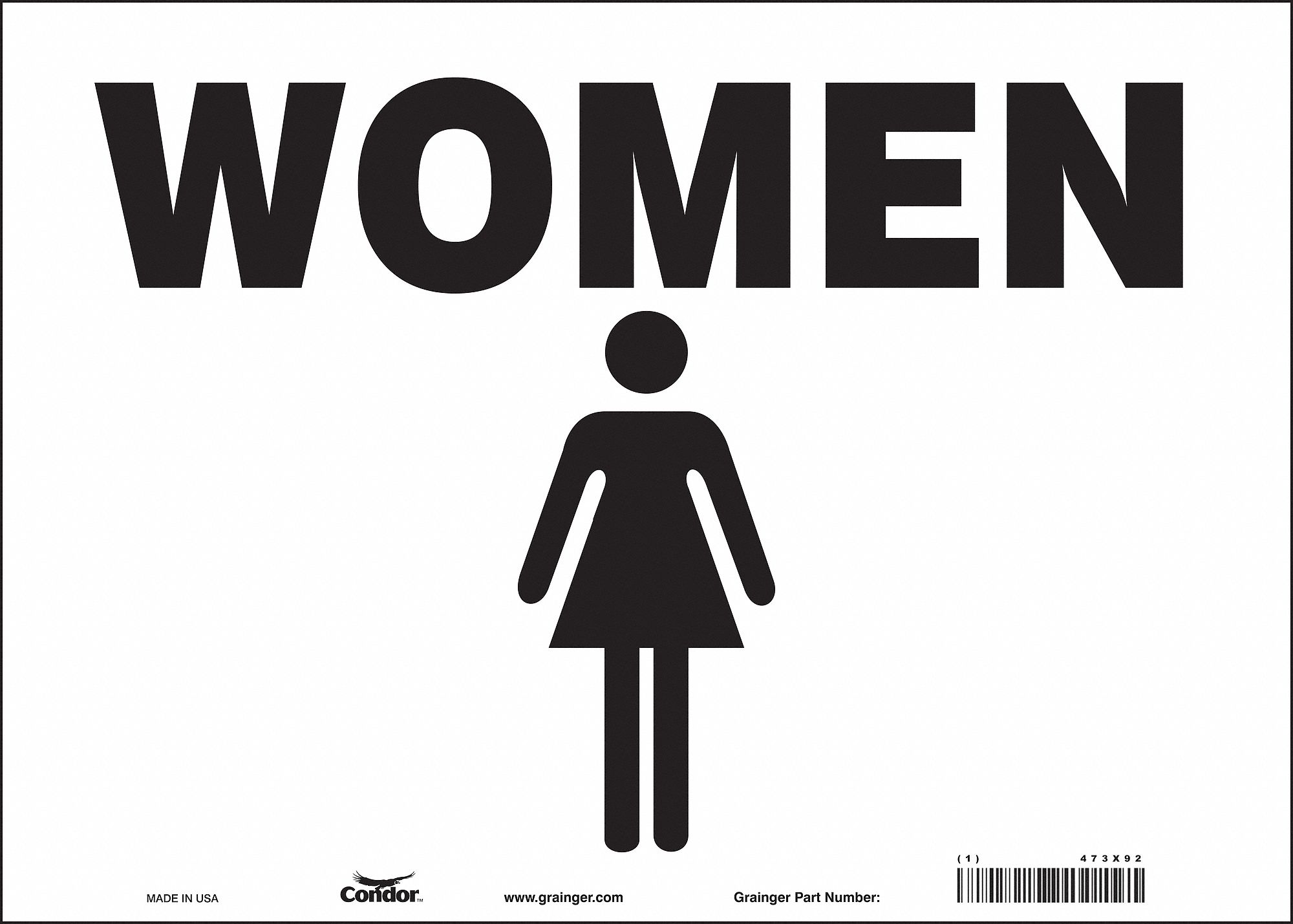 Safety Sign: Vinyl, Adhesive Sign Mounting, 14 in x 10 in Nominal Sign Size, Not Retroreflective